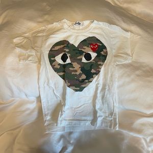 Comme Des Garçons Play Camo T Shirt
